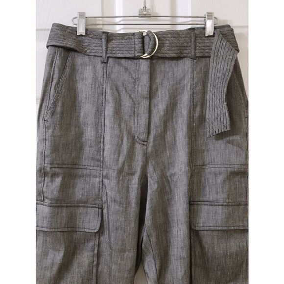 WHITE HOUSE BLACK MARKET Linen Belted Utility Pant SIZE 10 NWT - Picture 16 of 16